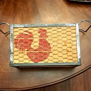 Wood utensil holder- chicken
